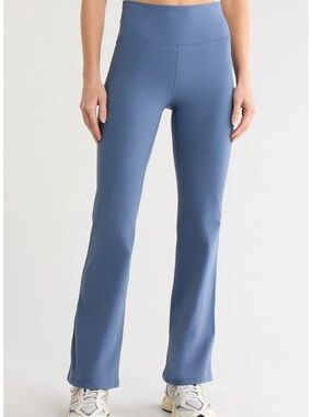 Zella Perform High Waist Flare Leggings in Vintage Blue